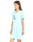 V Neck Printed Sleepshirt NT-99