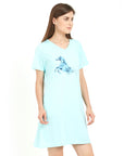 V Neck Printed Sleepshirt NT-99