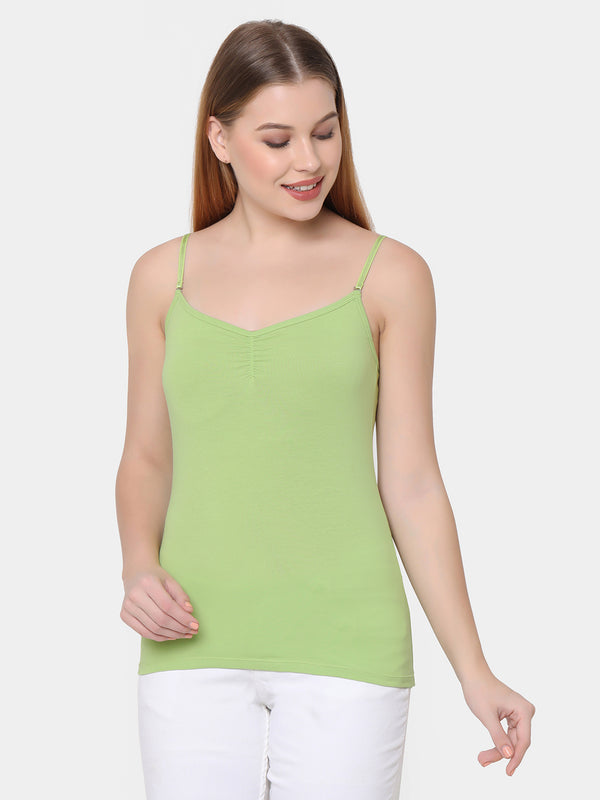 Buy Soie Cotton Elastane Camisole - Tan at Rs.390 online