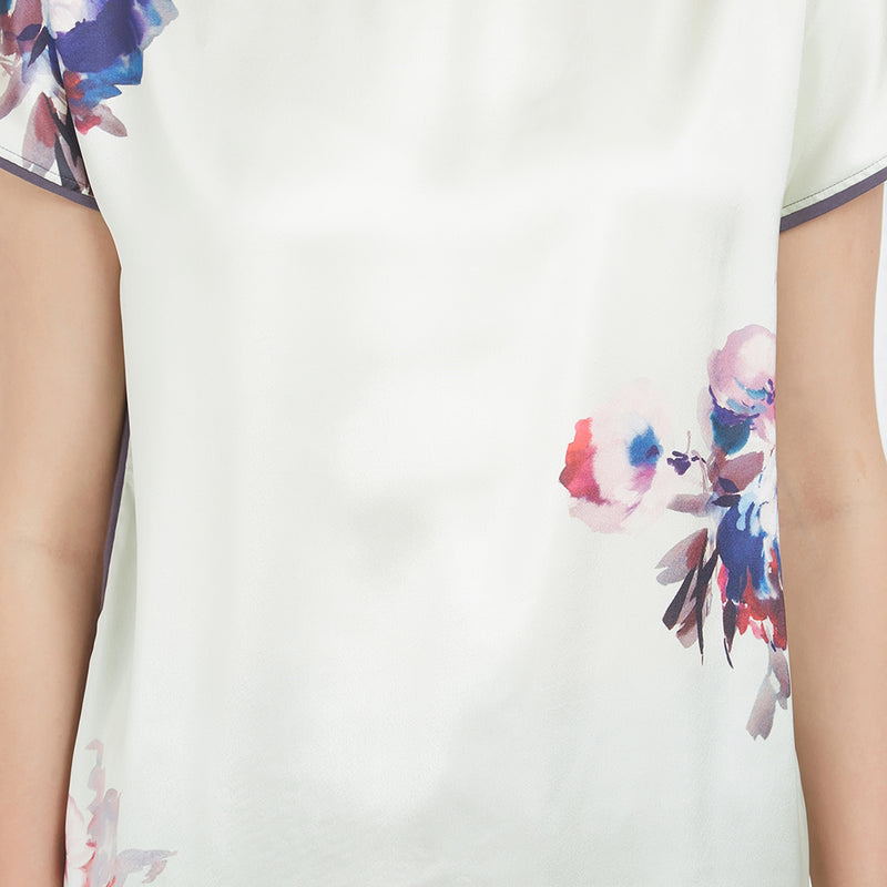 Soft Cotton Top & Pyjama Set with a gorgeous pastel print- NT-103