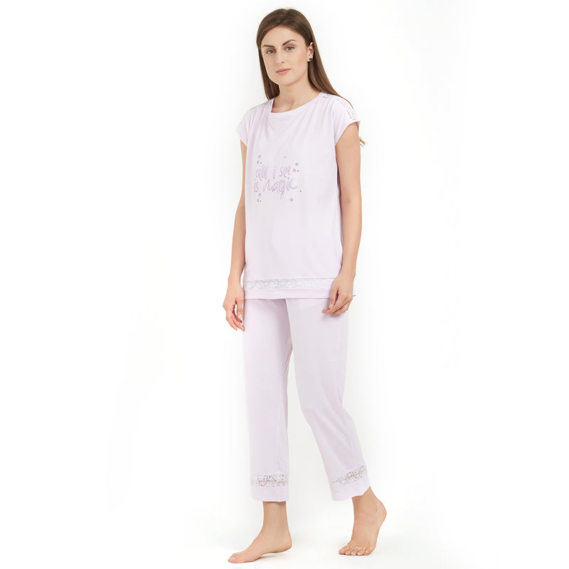 Laced Pyjama Set-NT-95