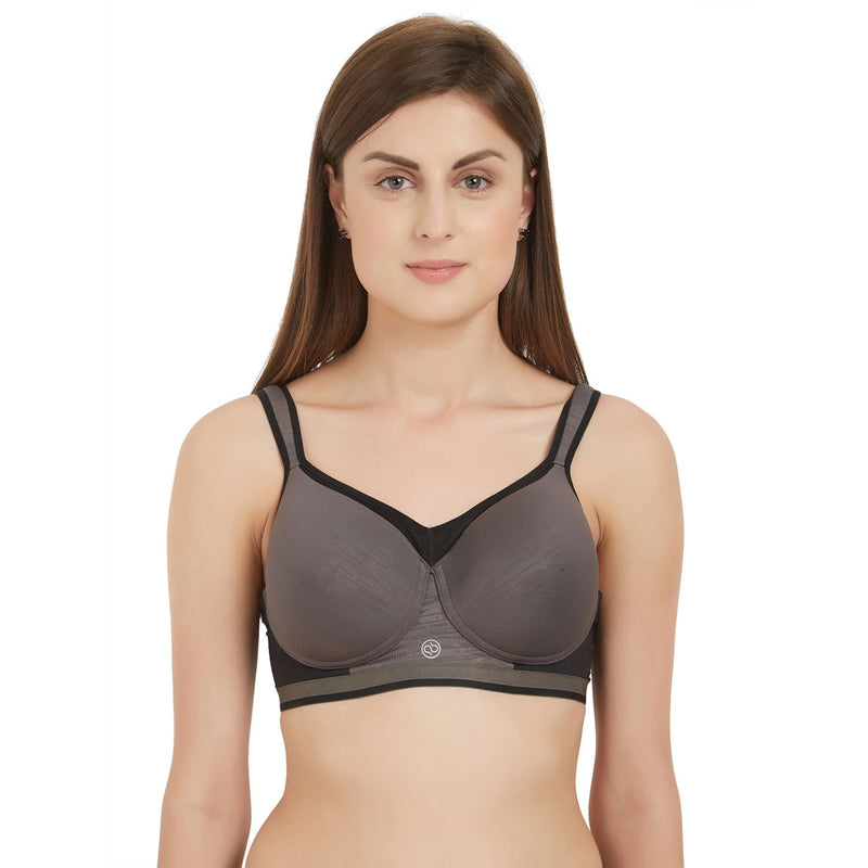 Non-Wired Non Padded Full Coverage Low Impact Slip on Sports Bra (Pack –  SOIE Woman