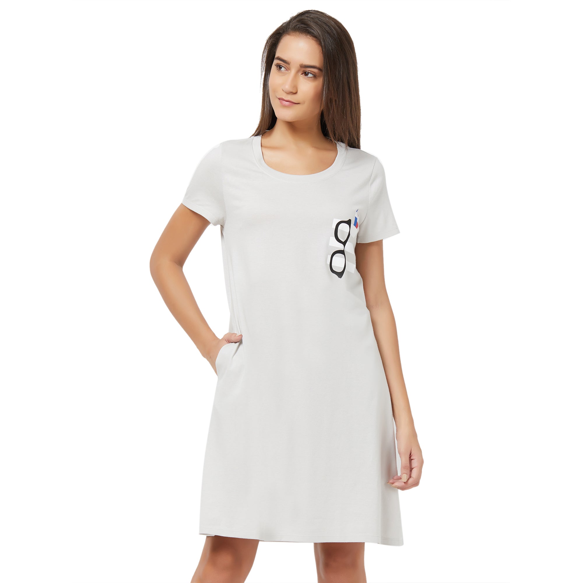 Half Sleeve Printed Sleepshirt NT-98