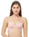 Semi/Medium Coverage Padded Non Wired T-shirt Bra with Detachable Straps-CB-125