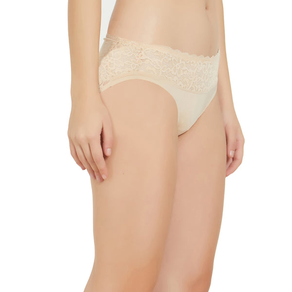 Solid Lace Bikini Panty-FP-1538