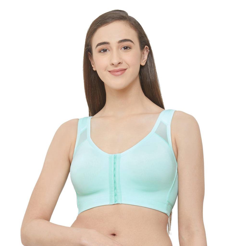 Kkdls Sexy Lace Wireless Front Closure Bras For Women Sexy Lingerie Comfort  Push Up Bra Adjusted Plus Size Backless Bralette (Color : Blue, Cup Size :  90C): Buy Online at Best Price