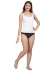 Cotton Spandex Camisole with Lace Detailing-SC-9