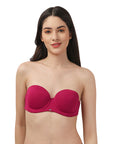 Medium Coverage Padded Underwired Multiway Transparent Back Bra FB-541