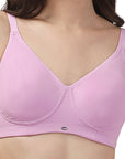 Non Padded Non Wired Full Coverage Cotton Spandex Encircled T-shirt Bra CB-339